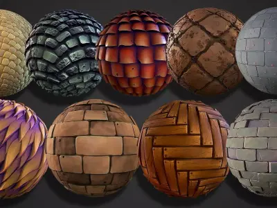 Stylized Materials 3D model