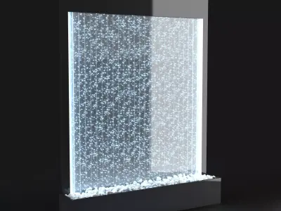 Freestanding Water Bubbles Panel 3D model
