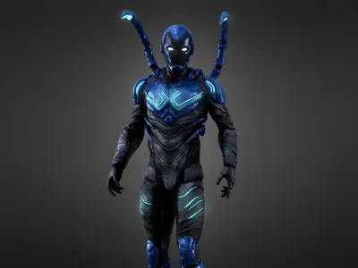 Blue Beetle Low-poly 3D model