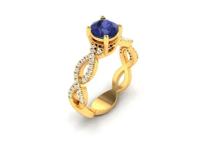Solitaire Engagement Wedding Ring 3dm Render Detail  3D print model buy
