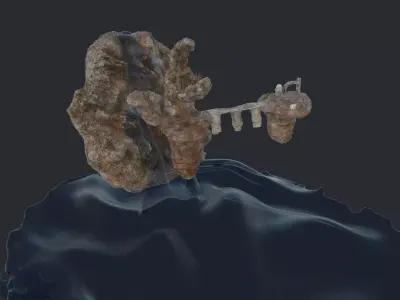 outdoor low poly Low-poly 3D model