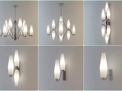 FRIDA WHITE  LIGHT collection 3D model