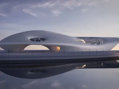 Futuristic building 32 3D model