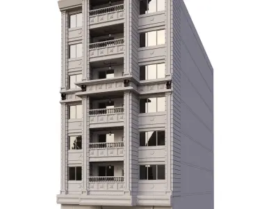 apartment building 3D model 19