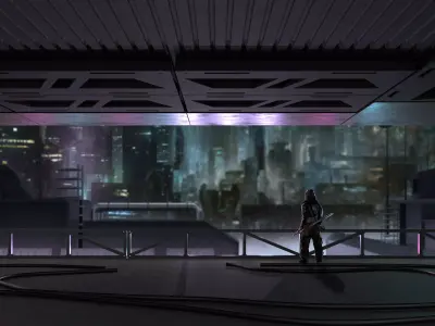 Cyberpunk City 3D model
