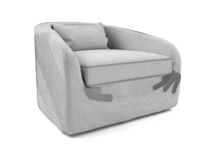 Four Hands - Topanga Swivel Chair-Knoll Domino 3D model