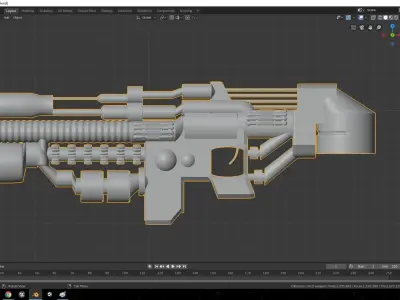 sci-fi weapon 3D model