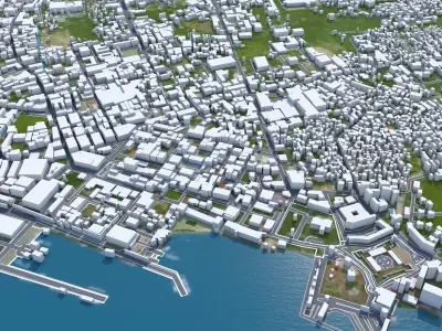 Zamboanga City Philippines 65km Low-poly 3D model