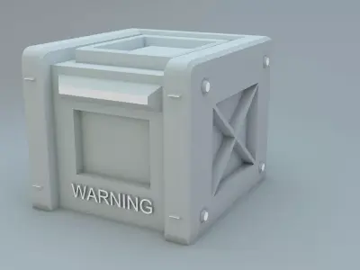 sci fi Cargo Container 3D model Low-poly 3D model