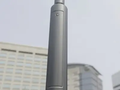 Street Light 12 Pole 3 Version 1 Low-poly 3D model