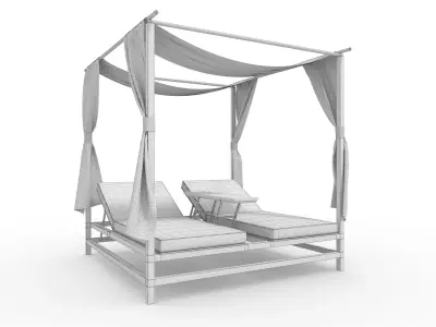 Poolside Cabana 15 3D model