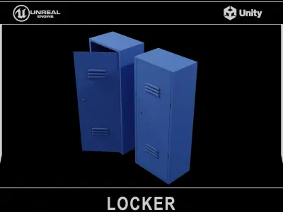 Locker Low-poly 3D model