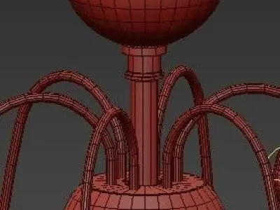 lightstar chandelier with glass candle holders 3D model