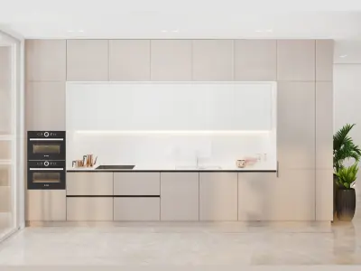 Contemporary Kitchen SCAVOLINI Low-poly 3D model