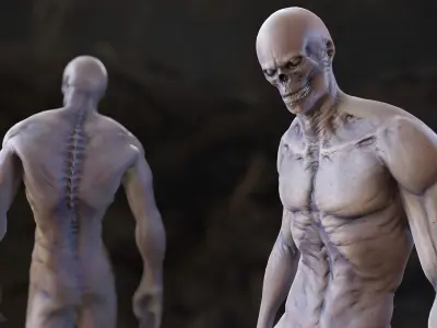 Zombie Mutant Low-poly 3D model