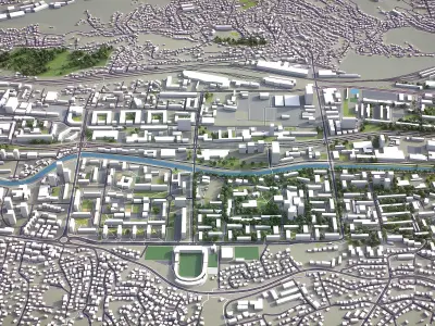 Sarajevo Low-poly 3D model