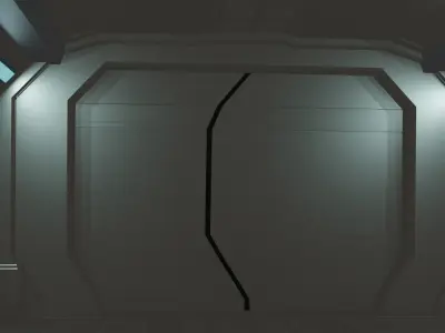 Space Corridor Free low-poly 3D model