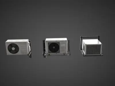 Cool Breeze AC Units for Ultimate Comfort Low-poly 3D model
