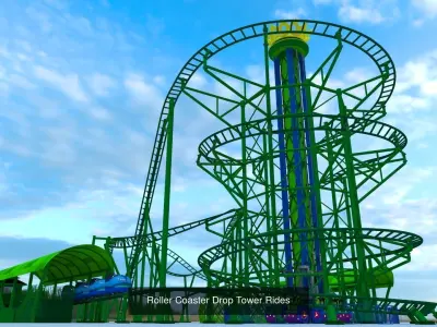 amusement park ride Collection 3D Model Pack