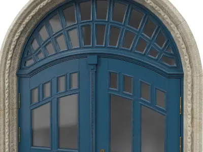 Entrance classic door 32 3D model