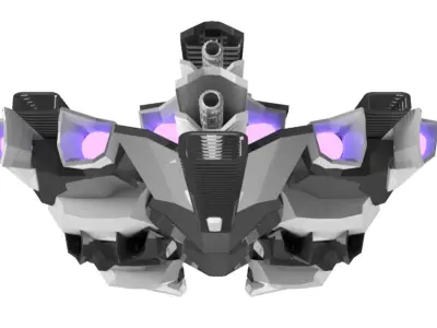 Mothership Spaceship Sci-Fi Game Model 3D  3D model