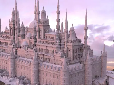 Castle Fantasy Large palace 3D model