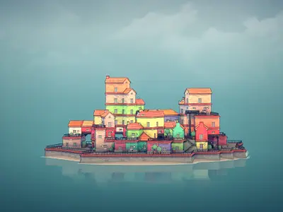 cute Town 1 3D model