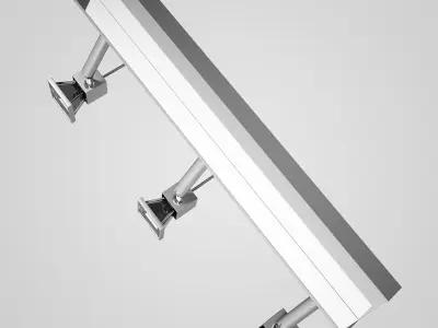Triple Halogen Ceiling Lamp 17 3D model