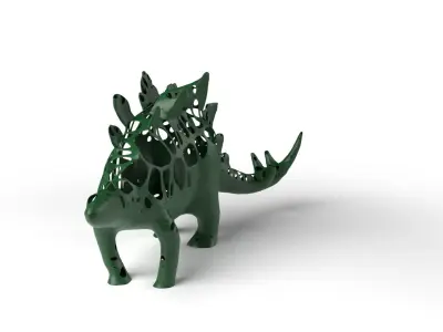 StegosaurusDinosaur Dust Voronoi Low-poly 3D model