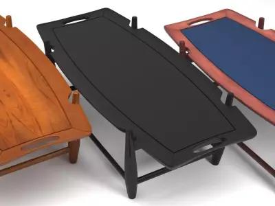 Arimello danish teak coffee table 3D model