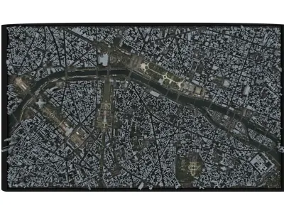 City of Paris Low-poly 3D model
