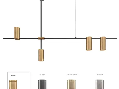 Modern track light-02 3D model