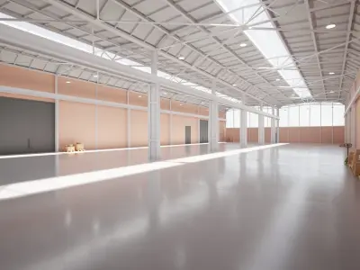 Industrial Warehouse Interior 17  Low-poly 3D model