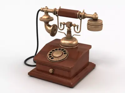 Classic Rotary Telephone 02 3D model