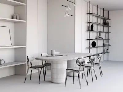 Modern Dining Room 3D model purchase