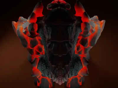 Fire Elemental Free low-poly 3D model