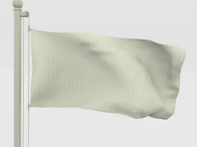 Animated Mozambique Flag Low-poly 3D model