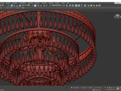 Mercer Round Chandelier Low-poly 3D model