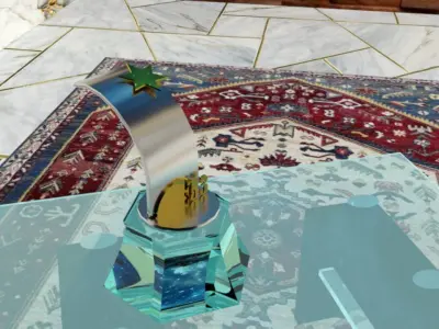 Ascend Glass Trophy Modern Spiral 3D Design 3D model