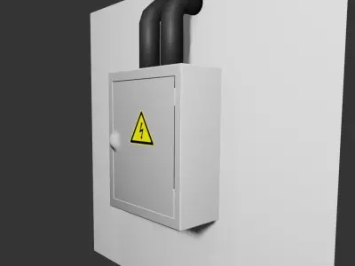 Circuit Breaker Box - Fuse - Electricity - Caixa de Disjuntores Low-poly 3D model