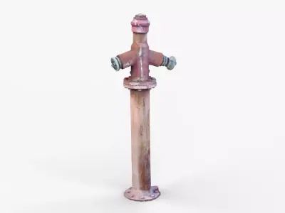 Fire Hydrant 4 Low-poly 3D model