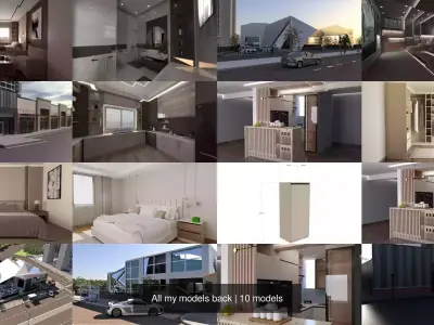 All my models back 3D Model Pack