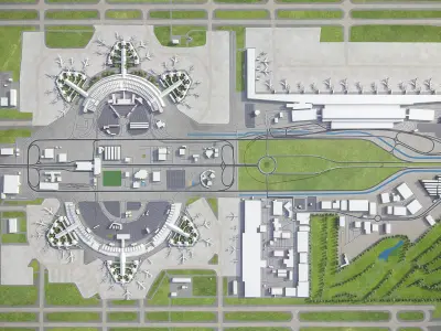 Jakarta Soekarno-Hatta International Airport - CGK Low-poly 3D model