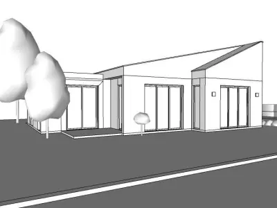 architectural 3d model for single floor house 3D model