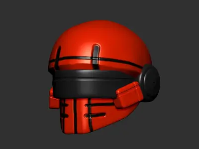 helmet high poly sculpt 3d printable 3D model 3