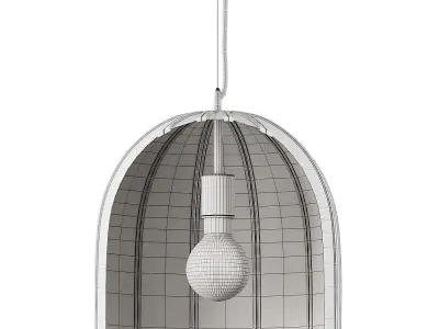 Oval Clear Glass Hanging Light 3D model
