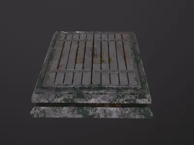 Cellar Door 3D Model Low-poly 3D model