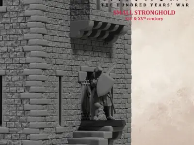 Small countryside keep 14th and 15th centuries 3D print model