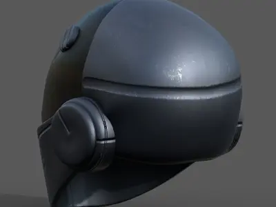 Helmet scifi fantasy futuristic technology PBR  Low-poly 3D model
