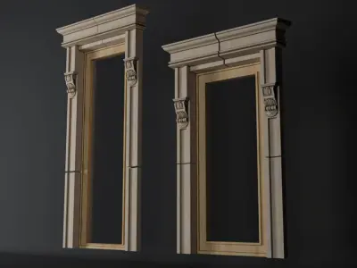 Classic Door 3D model  3D model